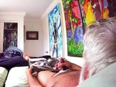 Amateur milf soraya wells surprises photographer with hairy handjob and cowgirl creampie