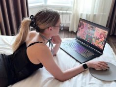 Hot stepsister arisha mills loses virginity in steamy pov sex - blonde teen gamer fucked hard