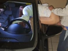 Husband watches wife get fucked doggy style in parking lot - public creampie squirting Husband watches wife get fucked doggy style in parking lot - public creampie squirting