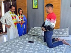 Indian milf mom threesome with husband and stepson - hardcore rough sex, big cock, and deep throat action Indian milf mom threesome with husband and stepson - hardcore rough sex, big cock, and deep throat action