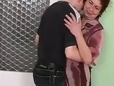 Amber daikiri granny blowjob with huge tits and cum in mouth