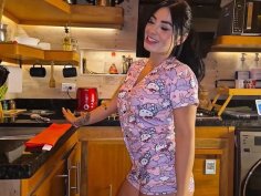 Newlywed couple fucks in kitchen - big tits latina amateur doggystyle 4k